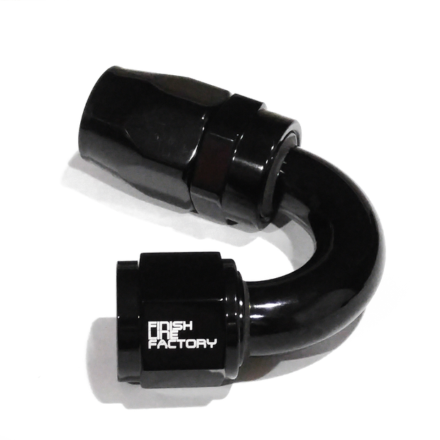 FLF Swivel Hose End (Braided Rubber) - 150 Degree