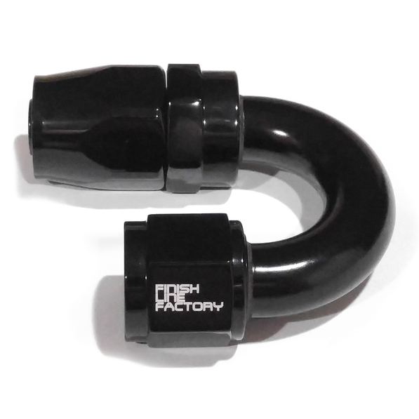 FLF Swivel Hose End (Braided Rubber) - 180 Degree