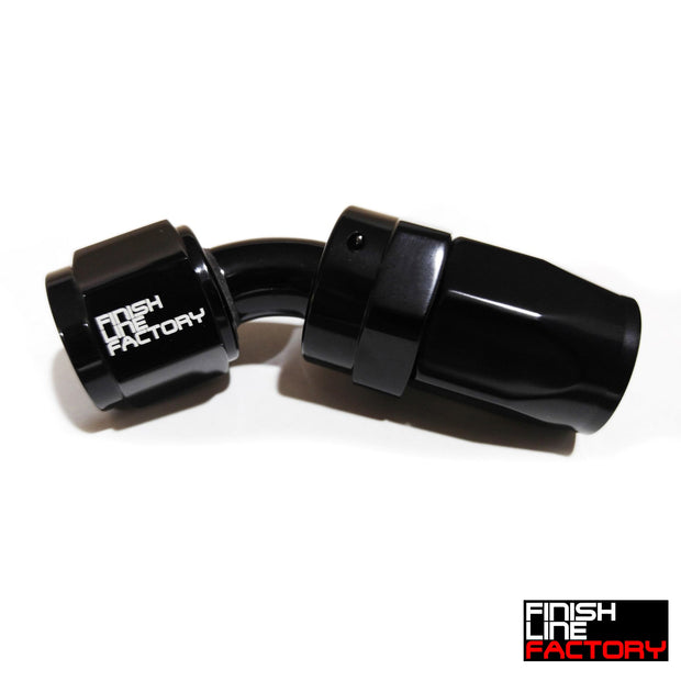 FLF Swivel Hose End (Braided Rubber) - 45 Degree