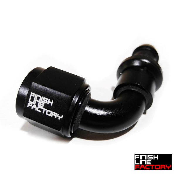 FLF Push Lock Hose End - 90 Degree