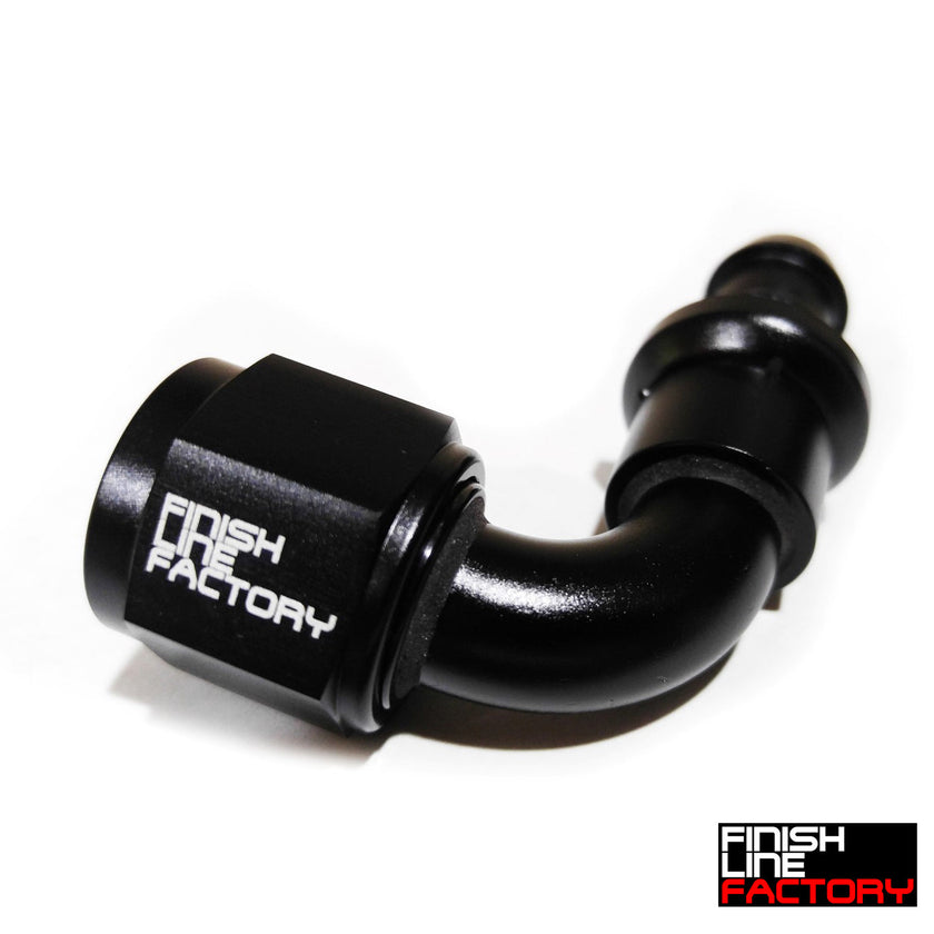 FLF Push Lock Hose End - 90 Degree