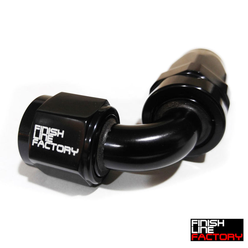 FLF Swivel Hose End (Braided Rubber) - 90 Degree