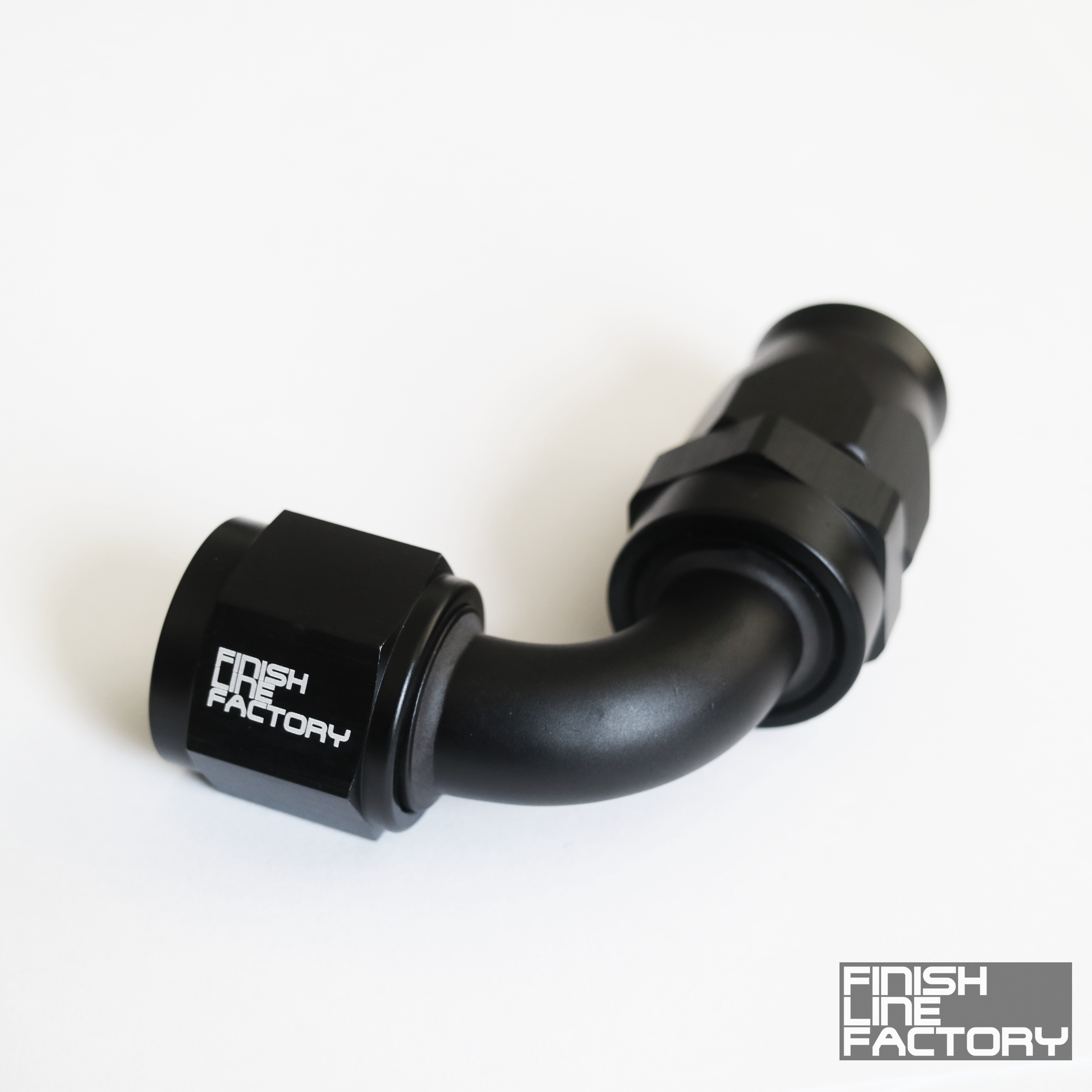 FLF Swivel Hose End (Braided PTFE) - 90 Degree AN
