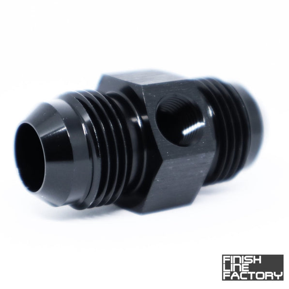 FLF AN Male Union with 1/8" NPT Port Adapter - 90 Degree