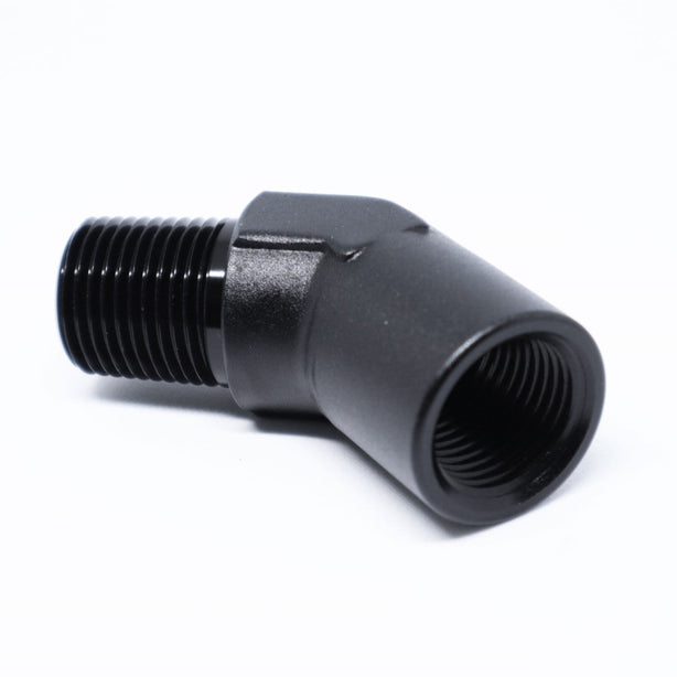FLF NPT Male to NPT Female Adapter, 45 Degree