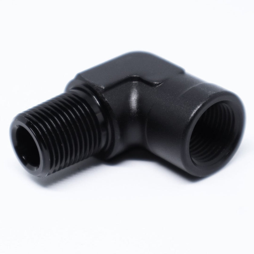 FLF NPT Male to NPT Female Adapter, 90 Degree