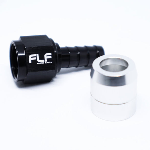 FLF Crimp-On Swivel Hose End - Straight AN